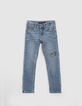 Vaqueros slim azules irrompibles con insignias ni&ntilde;o-1