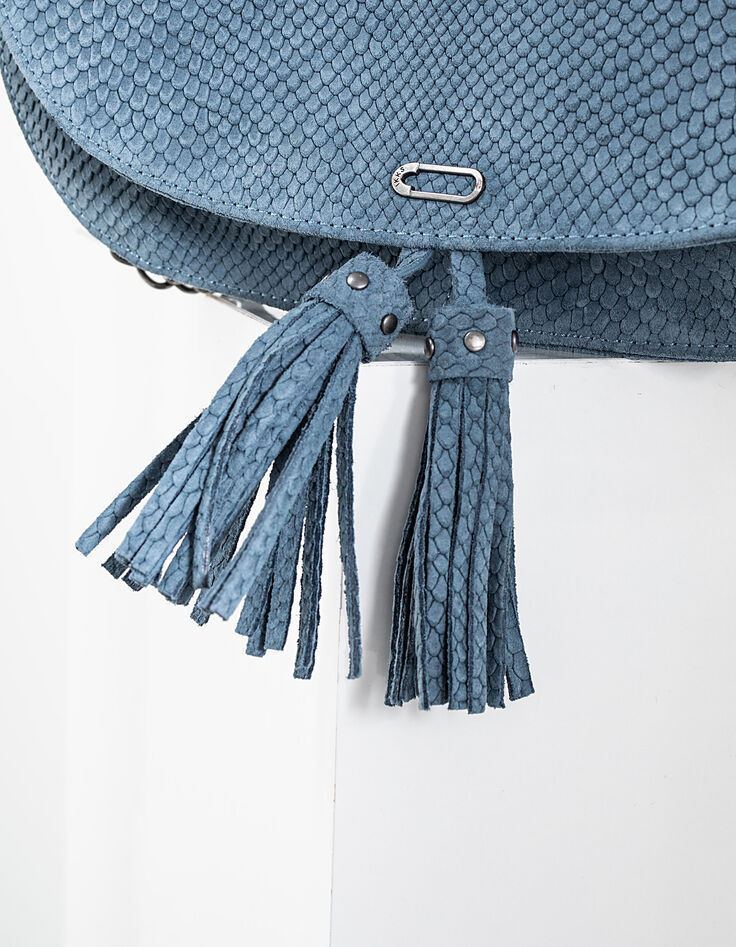 Bolso bandolera The Plum cuero efecto serpiente-3