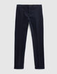 Pantalon de costume SLIM marine Seersucker Homme-5