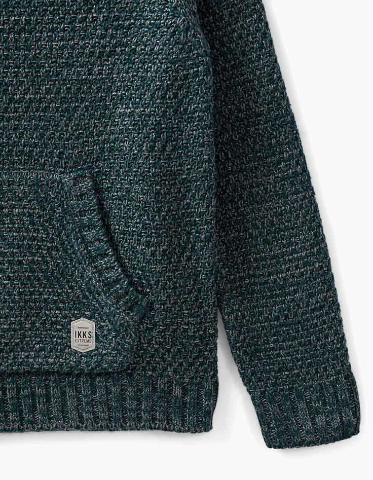 Boys’ emerald high neck knit sweater-5