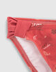 Roter Mädchenbikini mit Surf-Rocker-Print-4