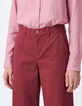 Chino large Rouge coton Femme-4
