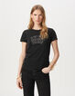 Tee-shirt manches courtes gris message-2
