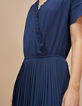 Robe saphir cache-cœur avec bas plissé I.Code-5