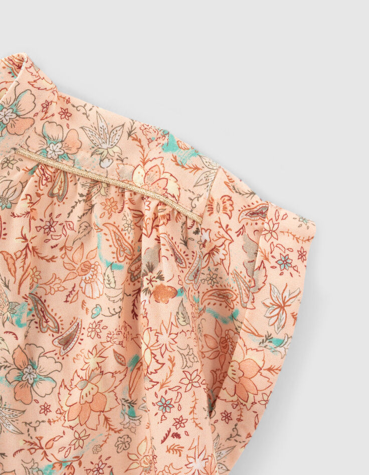 Chemise pêche Lenzing™ Ecovero™ à imprimé floral fille-3