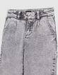BALLOON jeans grey rhinestone button for girl-5