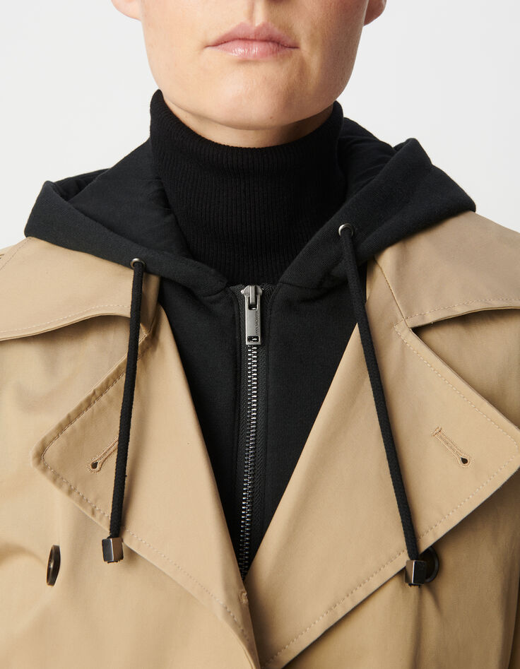 Women’s trench coat, removable hood and facing-7