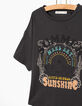 Tee-shirt gris anthracite SUMMER Sunshine fille-3
