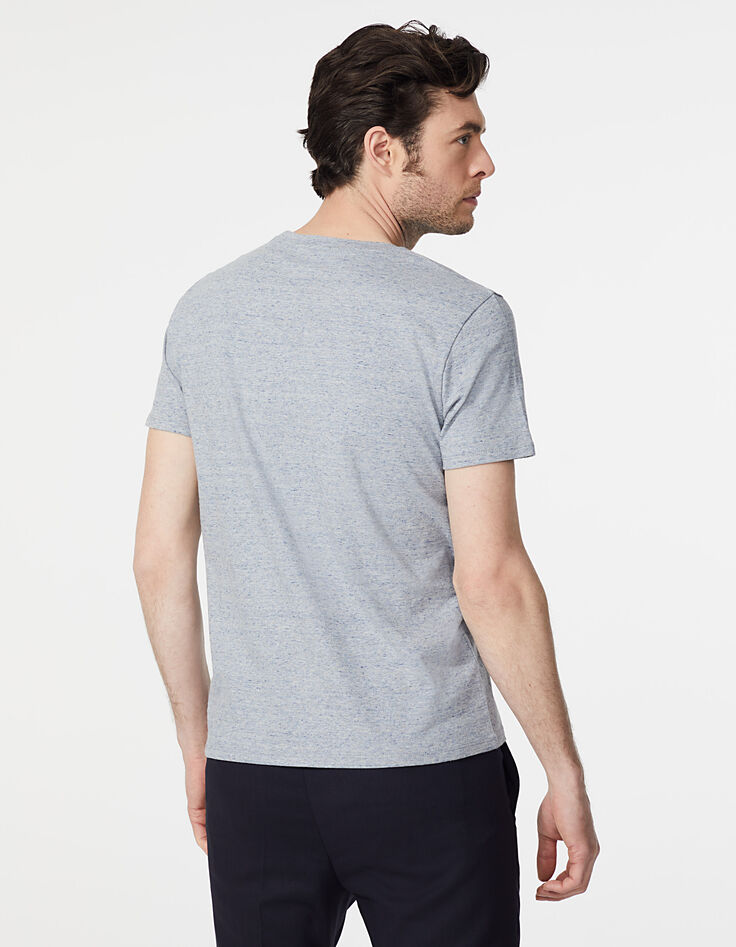 Men's grey blue marl T-shirt-3 Men's grey blue marl T-shirt-3