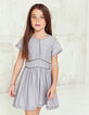 Girls’ grey flowing dress, placed embroidery-1