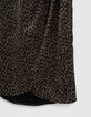 Kurzes, drapiertes Damenkleid mit Animal-Print-2
