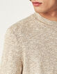 Pull lin tricot mouliné Homme-5