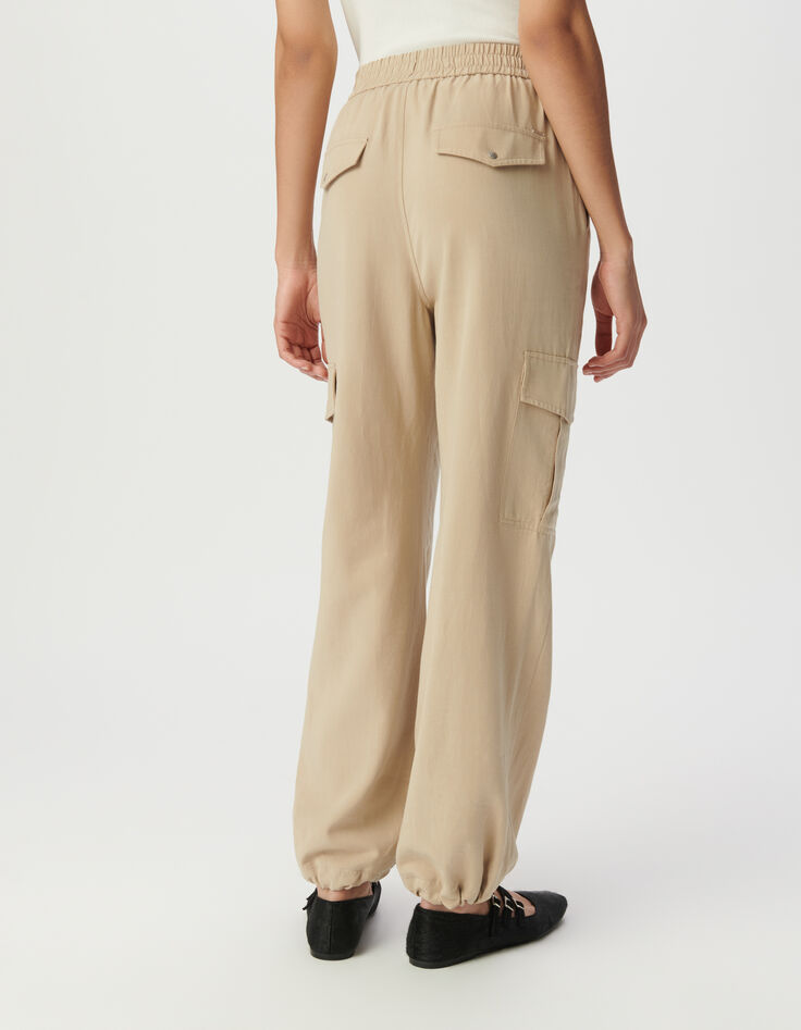 Pantalon jogging fluide beige esprit battle Femme-3 Pantalon jogging fluide beige esprit battle Femme-3