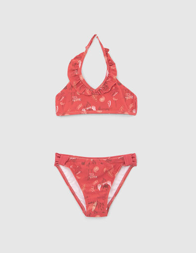 Rode bikini surf-rock print meisjes - IKKS