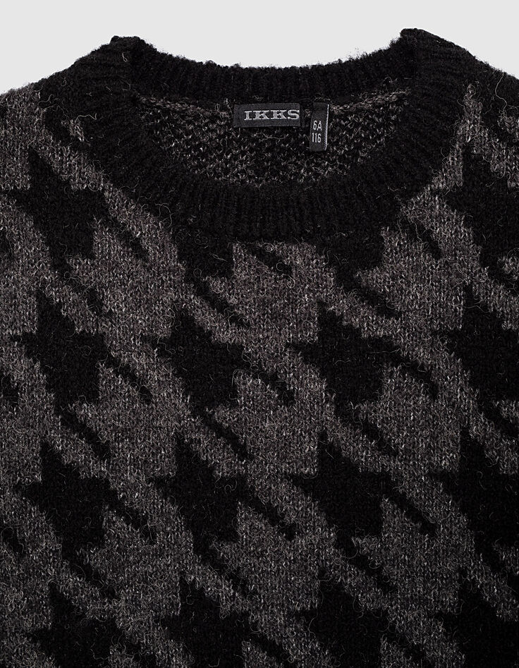 Jersey negro punto de maxi pata de gallo gris niño -2