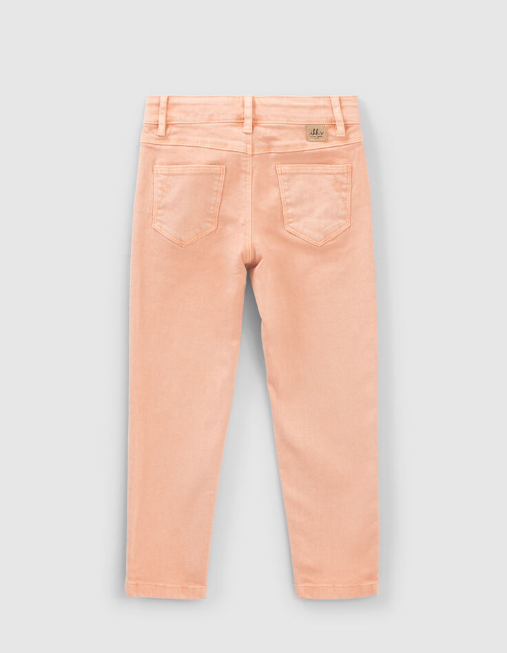 Orangefarbene Mom-Mädchenjeans-2