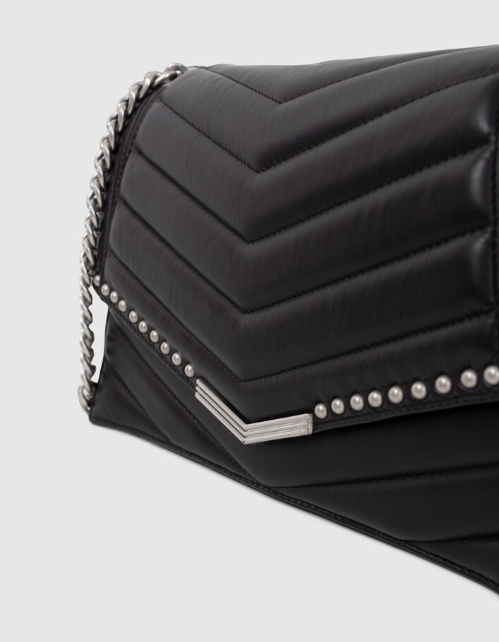 Women’s black studded leather THE 1 rock bag Size L - IKKS