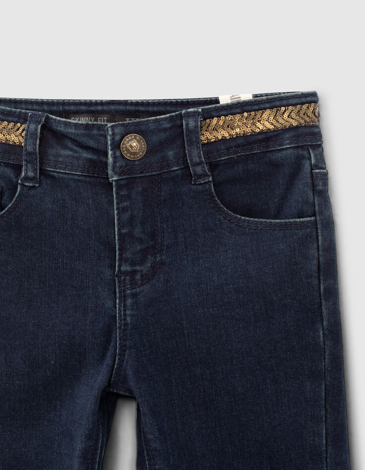 Vaqueros skinny rinse con tira en cintura ni&ntilde;a -3