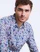 Slim fit Liberty-overhemd shadow met bloemen-4