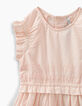 Baby girls&rsquo; powder pink 2-in-1 dress with bloomers-3