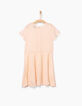 Poederroze jurk fantasie ladderajour meisjes-4