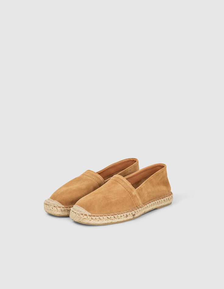 Beige Herren-Espadrilles aus Veloursleder-2