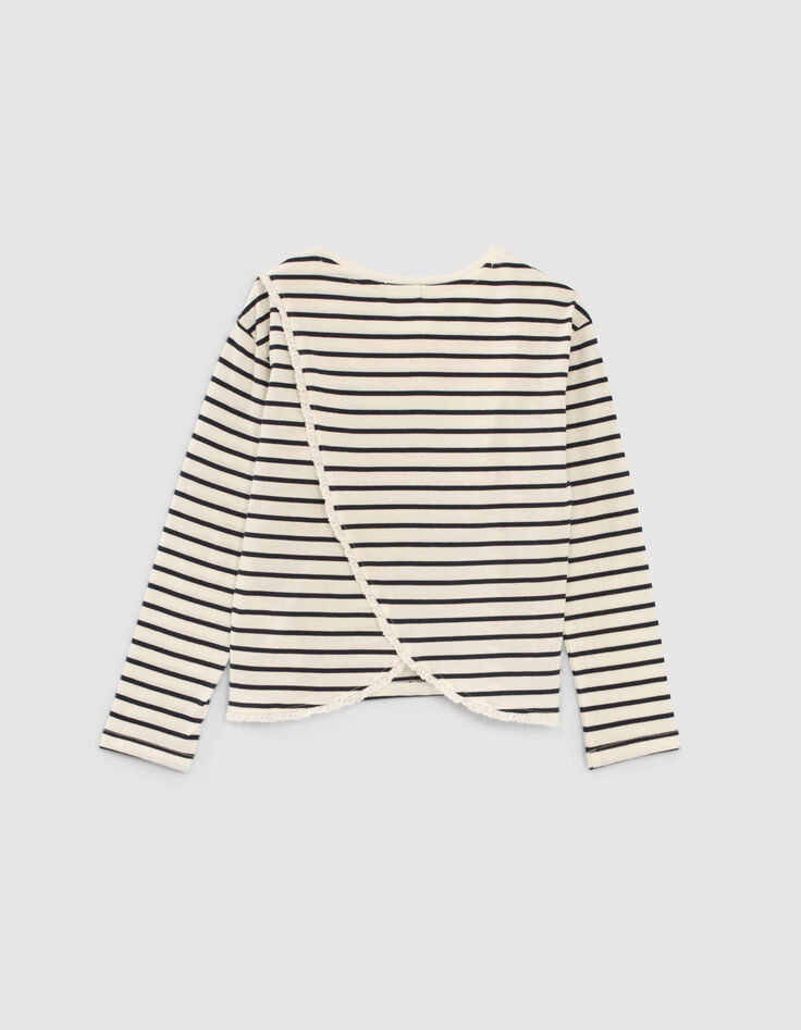 Cremewei&szlig;es und marineblaues M&auml;dchenmatrosenshirt-2
