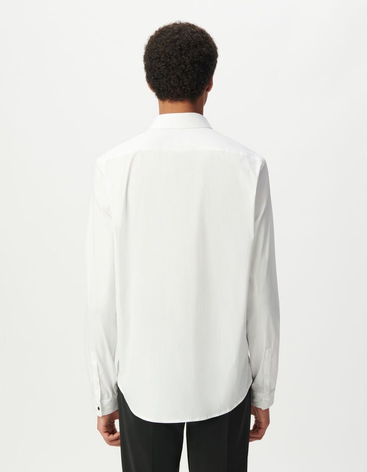 Men’s white poplin SLIM shirt-3