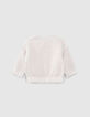 Baby girls' ecru/print reversible cardigan-4
