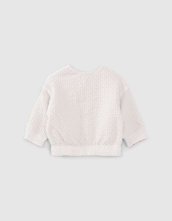 Omkeerbaar vest print en ecru babymeisjes - IKKS