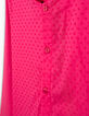 Tee-shirt fuchsia à dos bi-matière boutonné fille-6