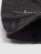 Vaqueros bootcut grises bolsillo detrás bordado niña-5