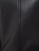 Women&rsquo;s black leather fitted jacket with quilted shoulders-8