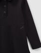 Vestido negro punto Milano maxi cuello ni&ntilde;a-5