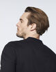 Men's black Interlock long sleeve polo shirt-5