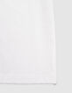 T-shirt blanc coton bio maxi message pixellisé garçon-6