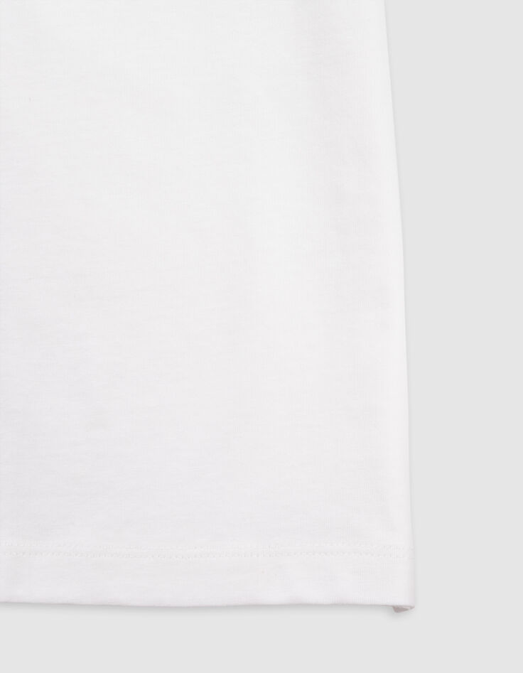 T-shirt blanc coton bio maxi message pixellisé garçon-6