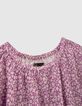 Girls’ violet daisy print LENZING™ ECOVERO™ viscose blouse-2