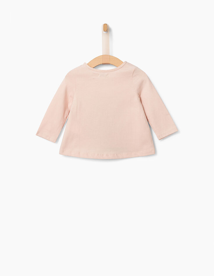 Baby girls' pink T-shirt-4 Baby girls' pink T-shirt-4