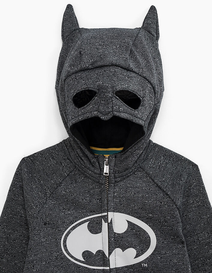 Antraciet Batman-vest met capuchon-masker jongens - IKKS