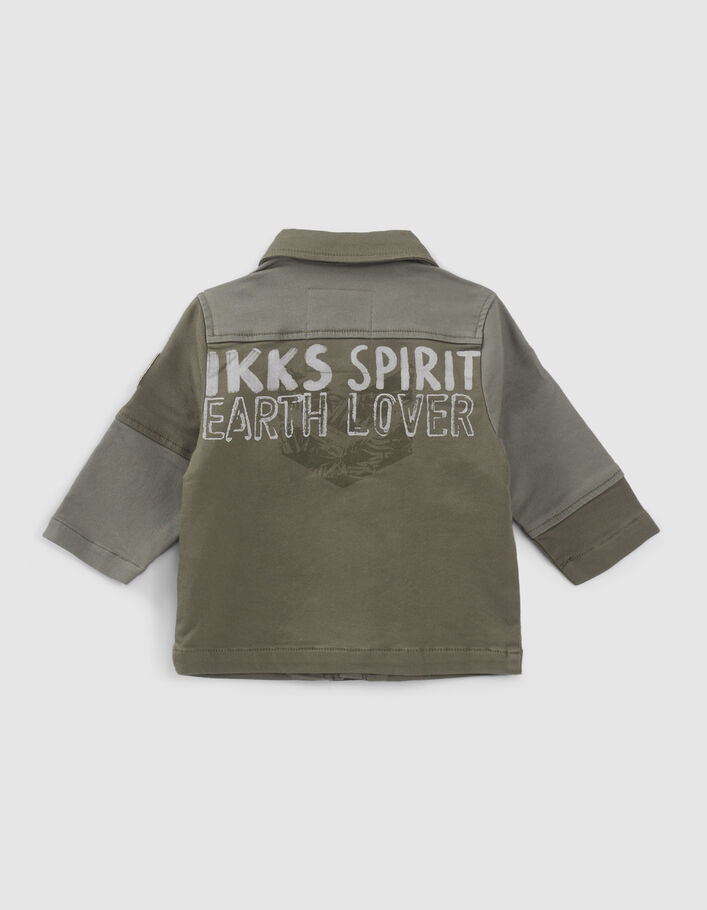 Khaki Safarijacke mit Kontrasttaschen für Babyjungen - IKKS