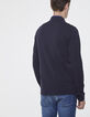 Men's dark blue polo shirt-4