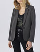 Veste mix viscose tailleur marron femme-2