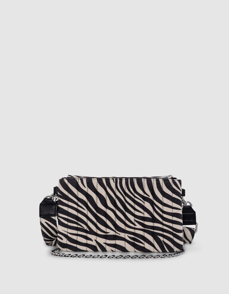 Le 111 ZEBRA écru toile motif zébré Femme-2