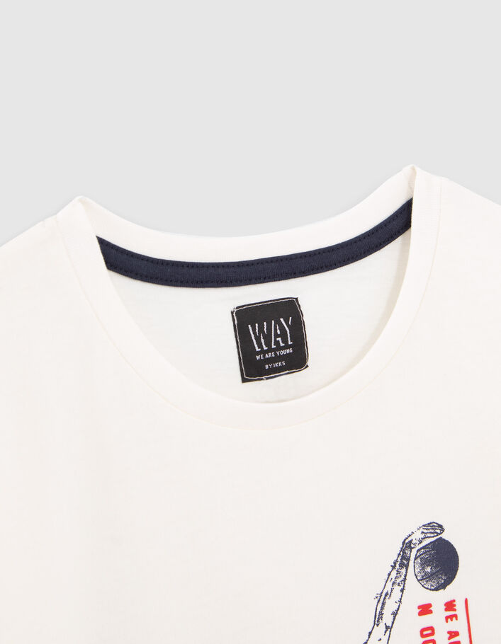 Weiss Jungen-T-Shirt mit Basketballspieler-2
