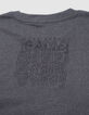 Grey t-shirt with pocket and gum message on boy's back-7