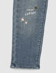 Blaue STRAIGHT-M&auml;dchenjeans mit Patches-4