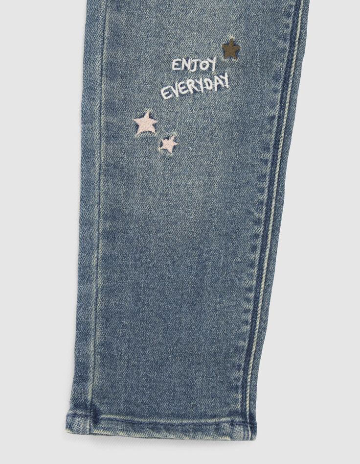 Blaue STRAIGHT-M&auml;dchenjeans mit Patches-4