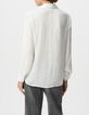 Chemise blanche polyester recycl&eacute; d&eacute;cor strass Femme-3