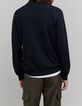 Herren-Poloshirt anthrazit Strick mit Rei&szlig;verschlusskragen-3